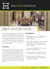 Great Minster House interior design brochure with furniture showcase