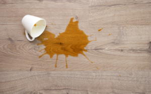 Spill on wood floor
