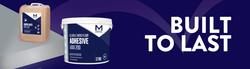 MXA200 wood floor adhesive tub and MXS150 rapid MVS