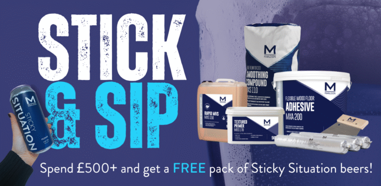 Marldon flooring products promotion with free beer offer